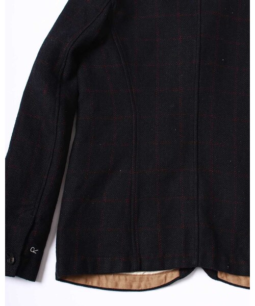 45R 麻世妙 オックス ツイード JACKET 羽織 4B ブラック 2