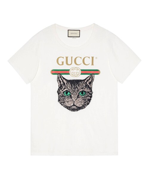 GUCCI（グッチ）の「Gucci - ミスティックキャット グッチ ロゴ T 