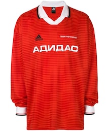 Gosha Rubchinskiy | Gosha Rubchinskiy - ロゴ ポロシャツ - men - ポリエステル/リサイクル·ポリエステル - L(ポロシャツ)