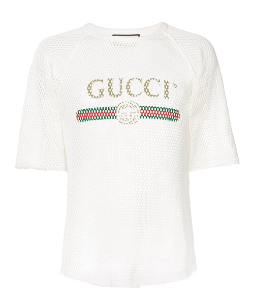 Gucci グッチ の Gucci メッシュ プリントtシャツ Men コットン Xs Tシャツ カットソー Wear