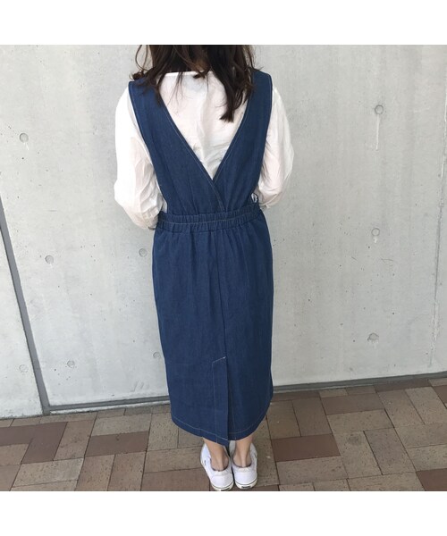 copine（コピン）の「ゆる可愛いデニムジャンパースカート(2color)【クリックポスト対象商品】（デニムスカート・レディース・その他）」の7枚目の写真