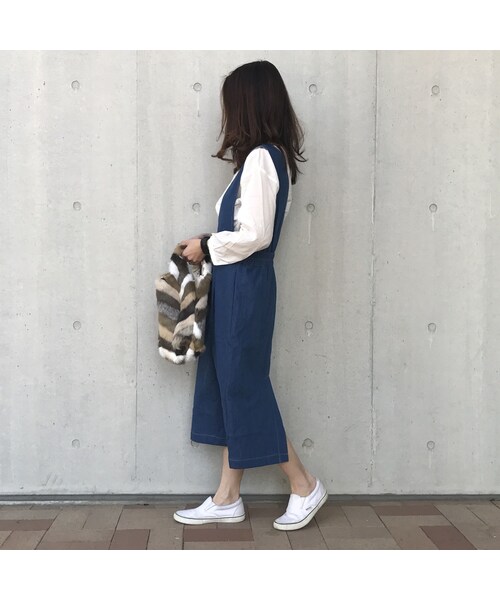 copine（コピン）の「ゆる可愛いデニムジャンパースカート(2color)【クリックポスト対象商品】（デニムスカート・レディース・その他）」の3枚目の写真