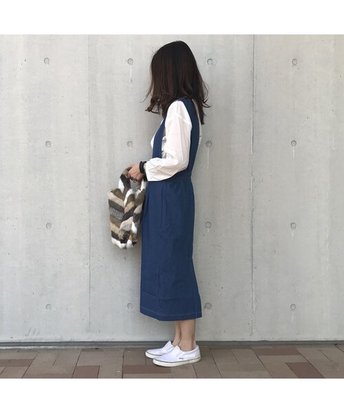copine（コピン）の「ゆる可愛いデニムジャンパースカート(2color)【クリックポスト対象商品】（デニムスカート・レディース・その他）」の5枚目の写真