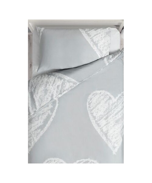 next（next）の「ピンク & グレー ハート柄ベッドリネン 掛×枕