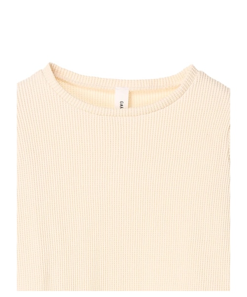 GARAGE OF GOOD CLOTHING（ガレージオブグッドクロージング）の「フリルサーマルプルオーバー（トップス・ホワイト/ライトベージュ/ブラウン・F）」の3枚目の写真