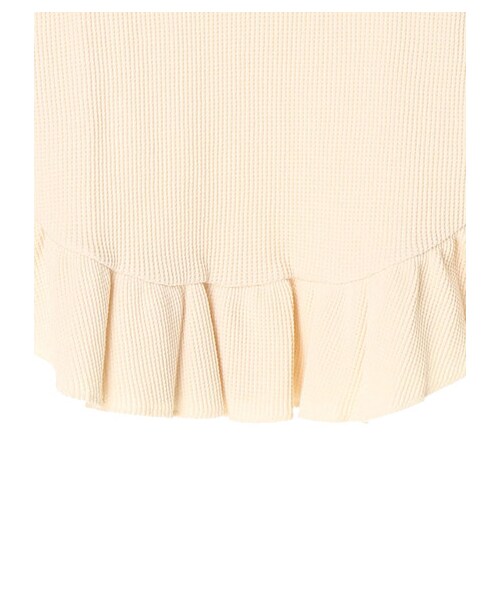 GARAGE OF GOOD CLOTHING（ガレージオブグッドクロージング）の「フリルサーマルプルオーバー（トップス・ホワイト/ライトベージュ/ブラウン・F）」の5枚目の写真