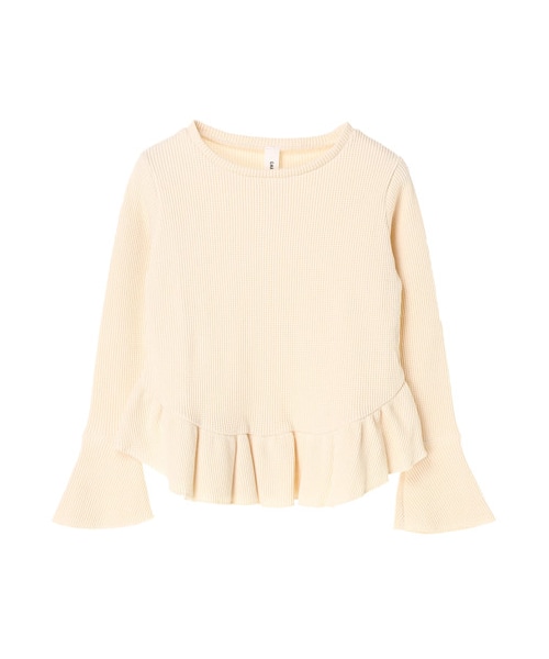 GARAGE OF GOOD CLOTHING（ガレージオブグッドクロージング）の「フリルサーマルプルオーバー（トップス・ホワイト/ライトベージュ/ブラウン・F）」の7枚目の写真