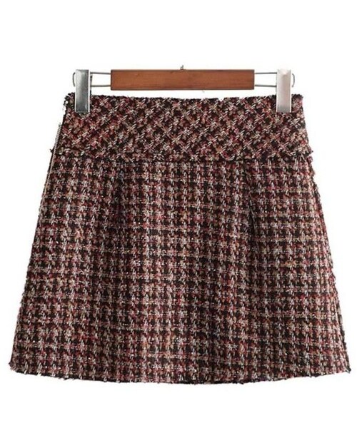 ZARA（ザラ）の「ツイードスカート  コーデ チェック（スカート・レディース・その他）」の2枚目の写真