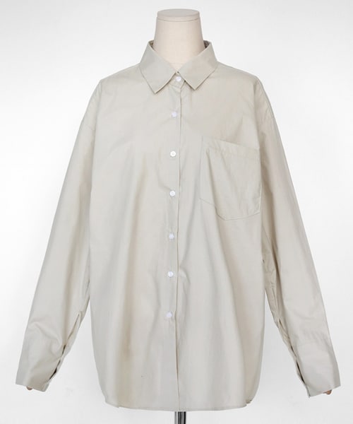 DHOLIC（ディーホリック）の「ワンポケットオーバーシャツ（シャツ/ブラウス・レディース・ピンク/イエロー/ホワイト/ベージュ/ブルー・FREE）」の3枚目の写真