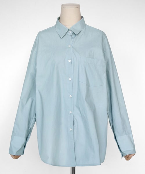 DHOLIC（ディーホリック）の「ワンポケットオーバーシャツ（シャツ/ブラウス・レディース・ピンク/イエロー/ホワイト/ベージュ/ブルー・FREE）」の4枚目の写真