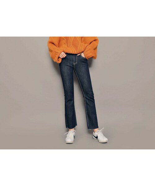 HOTPING(ホッピン)の「裏起毛ブーツカット魔法デニムパンツ(その他パンツ・レディース・デニム・S/M/L/XL/XXL/XXXL)」の1枚目の写真