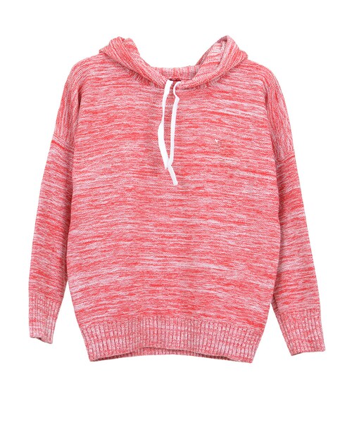 STYLEBLOCK（スタイルブロック）の「マーブルニットパーカー（パーカー・レディース・レッド/グレー・FREE）」の2枚目の写真