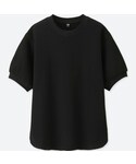 ユニクロ | ワッフルクルーネックT（5分袖）(T恤)