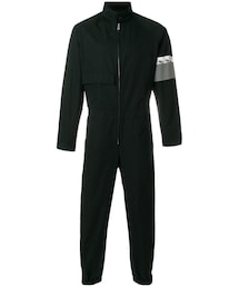 PRADA 半袖 ベルト付き ジャンプスーツ NEW プラダ プラダ ブラックデニムジャンプスーツ 24/25FW レディース