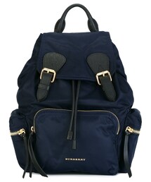 BURBERRY | Burberry - ロゴ バックパック - women - コットン/ポリアミド/ナイロン/アクリルカーフレザー - ワンサイズ(バックパック/リュック)