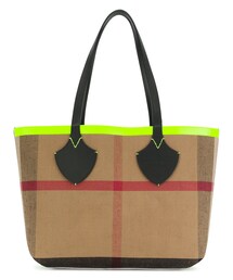 【関税送料込】BURBERRY カラーブロック シェル バックパック チェック トート (アーカイブベージュ) - チルドレンズ
