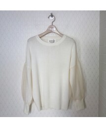 margaux | margaux チュールスリーブニット(ニット/セーター)