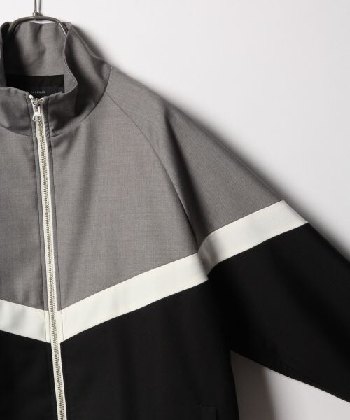 RAGEBLUE（レイジブルー）の「パネルZIPブルゾン（ジャケット/アウター・ブラック×グレー/ネイビー×パープル）」の5枚目の写真