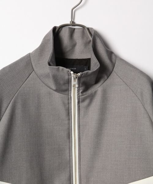 RAGEBLUE（レイジブルー）の「パネルZIPブルゾン（ジャケット/アウター・ブラック×グレー/ネイビー×パープル）」の4枚目の写真