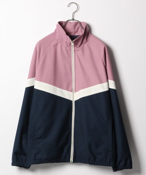 RAGEBLUE（レイジブルー）の「パネルZIPブルゾン（ジャケット/アウター・ブラック×グレー/ネイビー×パープル）」の2枚目の写真