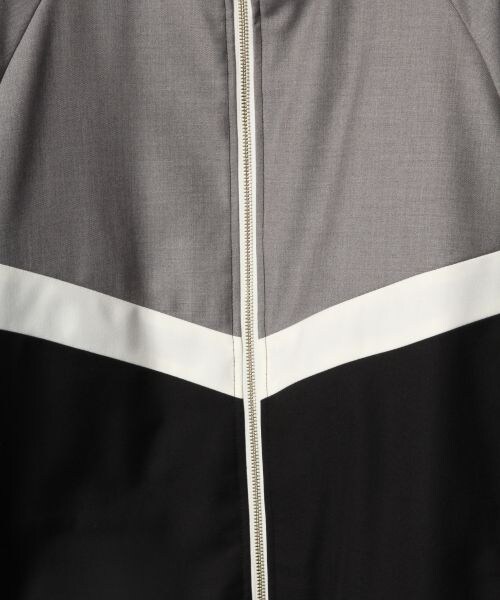 RAGEBLUE（レイジブルー）の「パネルZIPブルゾン（ジャケット/アウター・ブラック×グレー/ネイビー×パープル）」の9枚目の写真