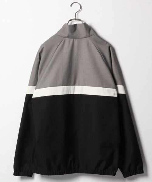 RAGEBLUE（レイジブルー）の「パネルZIPブルゾン（ジャケット/アウター・ブラック×グレー/ネイビー×パープル）」の3枚目の写真