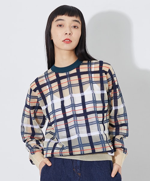 TOGA PULLA（トーガ プルラ）の「チェックニットプルオーバー（）」 - WEAR