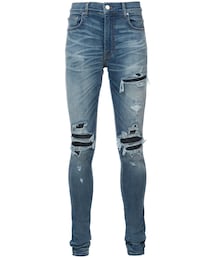 AMIRI | Amiri - distressed biker panel skinny jeans - men - コットン/スパンデックス - 34(デニムパンツ)