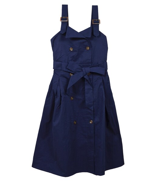 STYLEBLOCK（スタイルブロック）の「綿ツイルトレンチ風ワンピース（ワンピース・レディース・ライトベージュ/ベージュ/グリーン/ネイビー・M）」の4枚目の写真