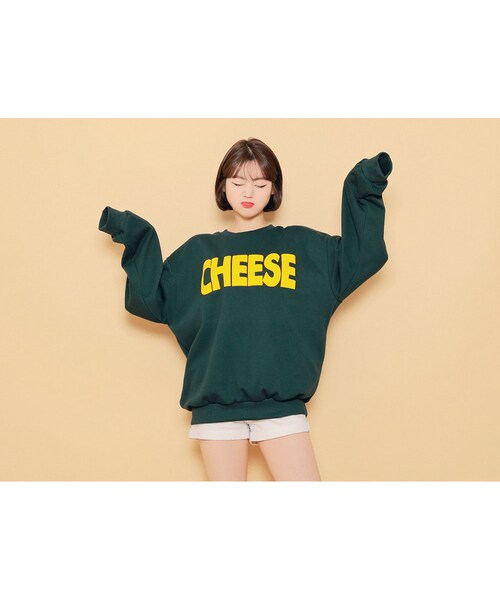 HOTPING（ホッピン）の「CHEESEロゴプルオーバー（その他トップス・レディース・ホワイト/ネイビー/ブラック/グリーン/マスタード・フリーサイズ(XS-XL)）」の3枚目の写真