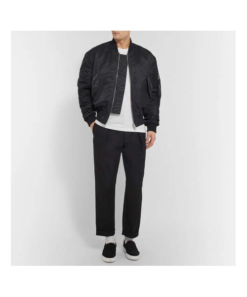 ami（アミ）の「AMI Slim-Fit Embroidered Cotton-Jersey T-Shirt（Tシャツ/カットソー・メンズ・White・XL/L/S/XS/M）」の2枚目の写真