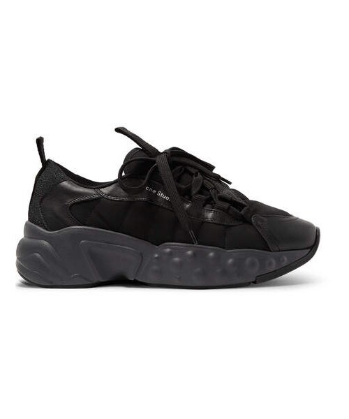 Acne Studios（アクネストゥディオズ）の「Acne Studios Sofiane Leather-Trimmed Suede Sneakers（スニーカー・メンズ・Black・Eu46/Eu44/Eu43/Eu42/Eu45/Eu40）」の5枚目の写真