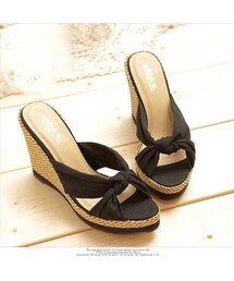 STYLEBLOCK | リボンウエッジソールサンダル(サンダル)