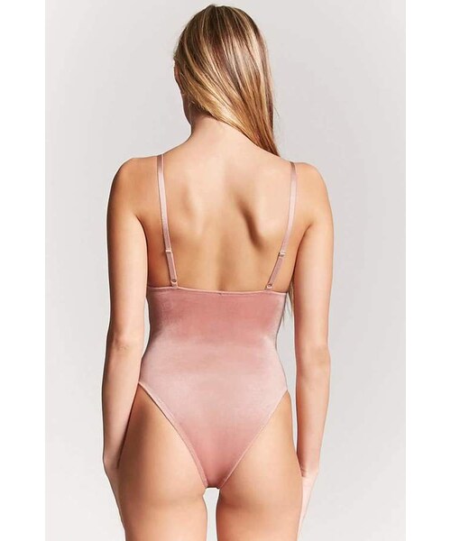 FOREVER 21(フォーエバー トゥエンティーワン)の「FOREVER 21 Smooth Velvet Bodysuit(その他アンダーウェア/インナー・レディース・Pink/Yellow/Blue・Small/Medium/Large/X-large)」の5枚目の写真
