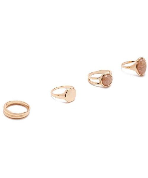 FOREVER 21（フォーエバー トゥエンティーワン）の「FOREVER 21 Faux Stone Ring Set（リング・レディース・Gold・6/7/8）」の2枚目の写真