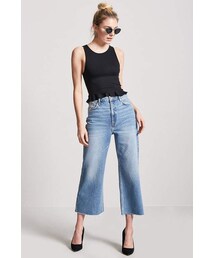 FOREVER 21 | FOREVER 21 Ribbed Flounce-Hem Tank Top(タンクトップ)