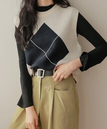 DHOLIC | ビッグアーガイルニットベスト(ベスト)