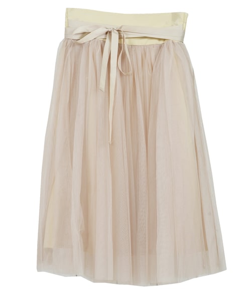 STYLEBLOCK（スタイルブロック）の「チュールウエストリボン付きスカート（スカート・レディース・ホワイト/アイボリー/ベージュ/ネイビー・M）」の3枚目の写真