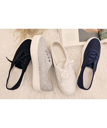 HOTPING | シンプルレースアップスニーカー(ヒール3.5cm)(スニーカー)