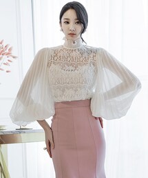 DINT | レースプリッツシーツルーブラウス（インナーset(シャツ/ブラウス)