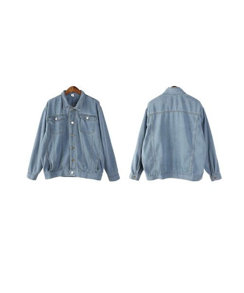 bodurine（ボドゥリネ）の「薄いデニムジャケット（デニムジャケット・レディース・블루/그외・one size）」の2枚目の写真