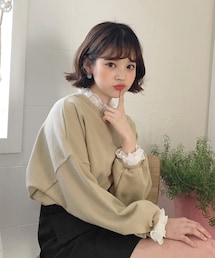 DHOLIC | レイヤードフリルスウェット(スウェット)