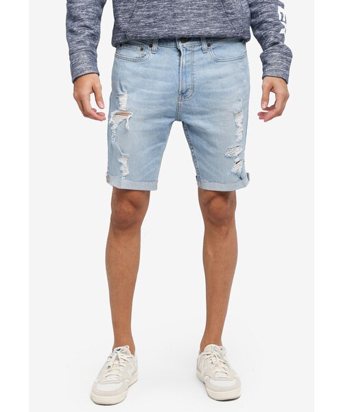 Hollister（ホリスター）の「Skinny Fit Destroyed Denim Shorts（）」 WEAR