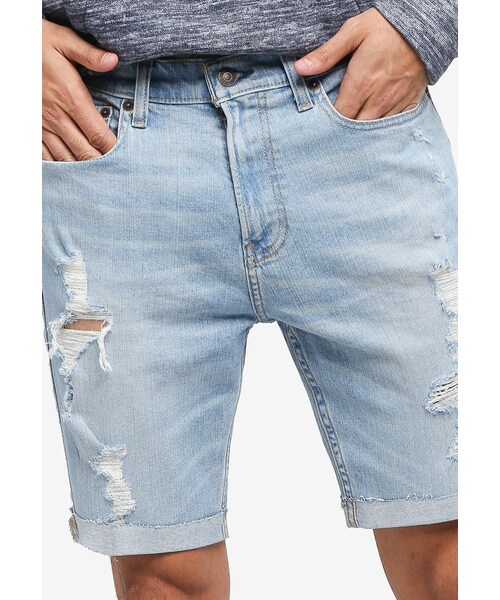 Hollister（ホリスター）の「Skinny Fit Destroyed Denim Shorts（パンツ）」 WEAR