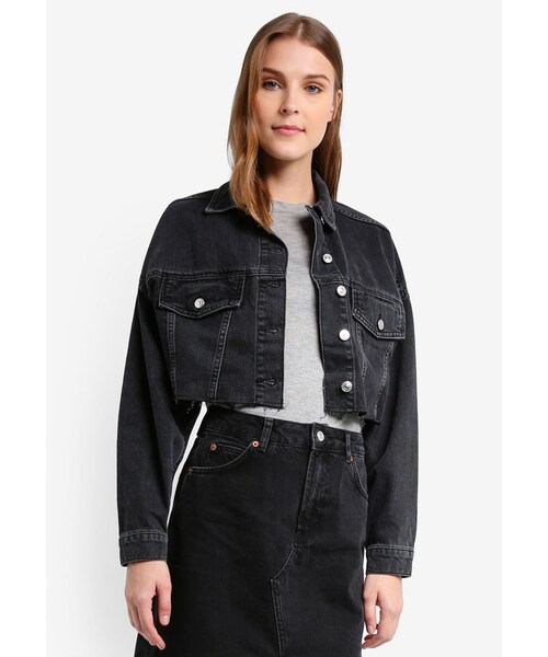 hacked off denim jacket
