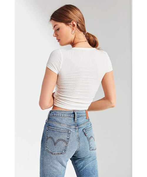 out from under alexa ruched short sleeve top