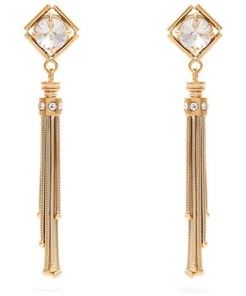 PRADA（プラダ）の「PRADA Crystal-embellished tassel earrings ...
