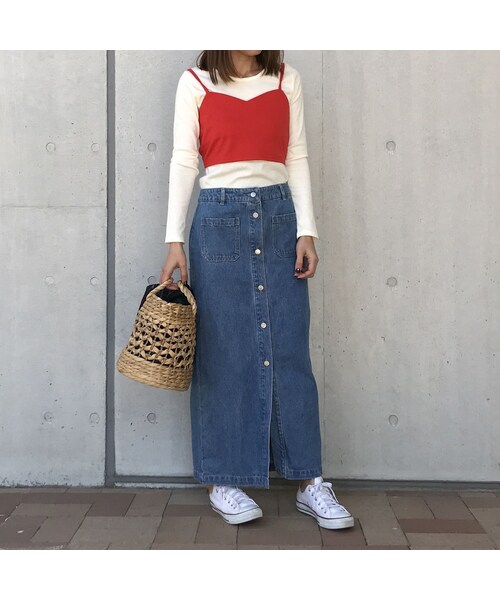 copine（コピン）の「★再入荷★テレコリブロンT+ポンチビスチェSET（4color）【クリックポスト対象商品】（Tシャツ/カットソー・レディース・その他）」の5枚目の写真