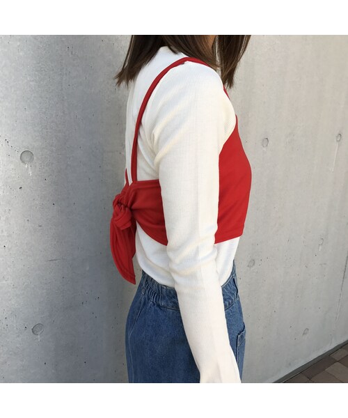 copine（コピン）の「★再入荷★テレコリブロンT+ポンチビスチェSET（4color）【クリックポスト対象商品】（Tシャツ/カットソー・レディース・その他）」の14枚目の写真