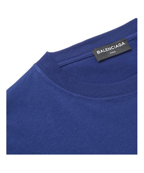 BALENCIAGA(バレンシアガ)の「Balenciaga Printed Cotton-Jersey T-Shirt(Tシャツ/カットソー・メンズ・Blue・XXL/L/XL/S/M/XS)」の4枚目の写真